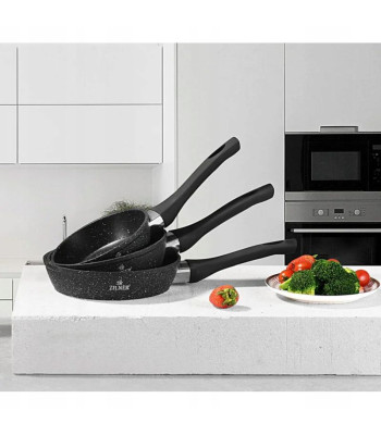 3-osaline pannide komplekt keraamilise marmorkattega ZILNER ZL-7720